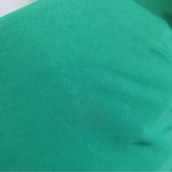 Y2k Ruched Blouse Slinky Emerald Green Long Sleeve NWT - Picture 11 of 16